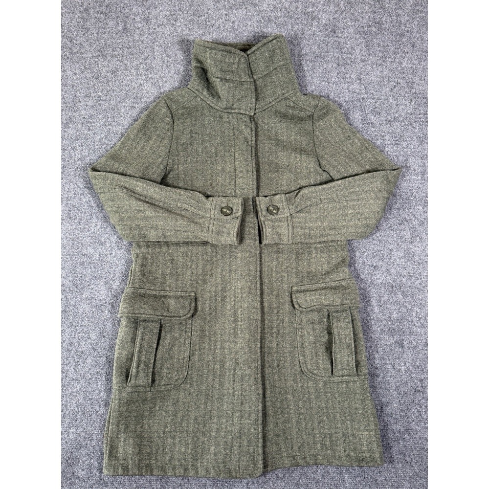 PATAGONIA Jacket Womens Small Green Parka‎ Coat Full Zip Green Pockets Winter